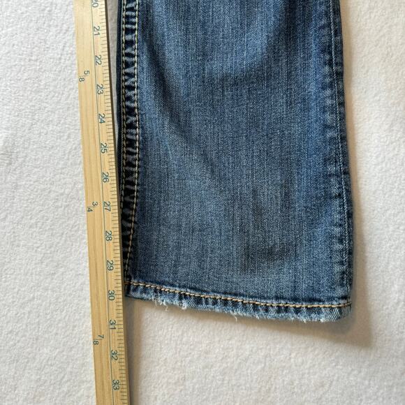 Silver Pioneer Bootcut Jeans Womens 29x31 Distressed Medium to Light Wash Stitch - Picture 6 of 9